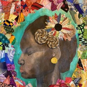 Art Print: A Poet with a Flower in her Hair